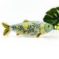 Green Sardine Hair Claw Clip with Seaweed Detail