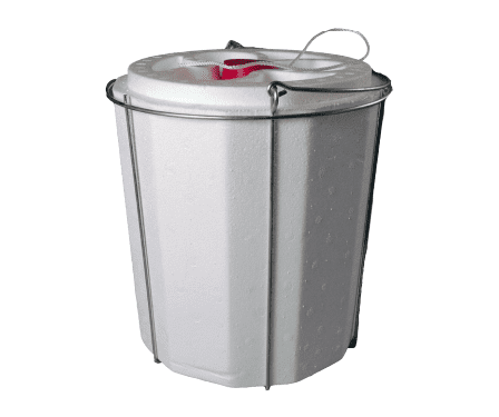 10 QT Styrofoam Bucket w/Wire Frame