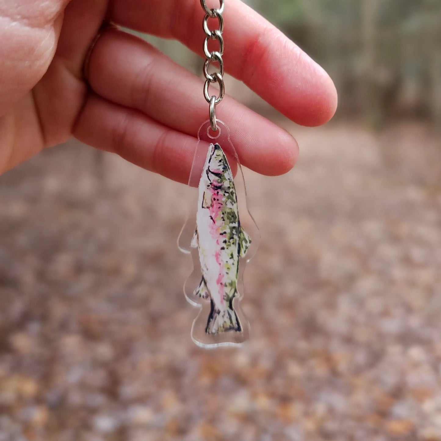 Rainbow Trout Acrylic Keychain