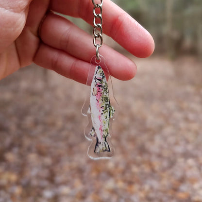 Rainbow Trout Acrylic Keychain