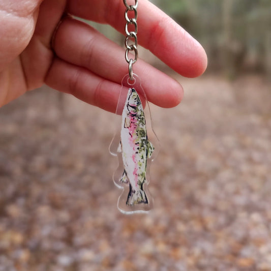Rainbow Trout Acrylic Keychain