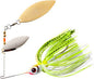 Booyah Bait Co Double Willow Blade 3/8OZ Chartreuse Powder White/ Chartreuse White Shad