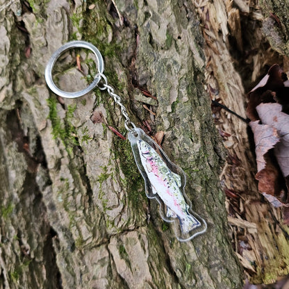 Rainbow Trout Acrylic Keychain