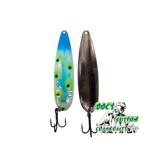 Doc's Custom Magnum Trolling Spoon Blue Moon Cricket