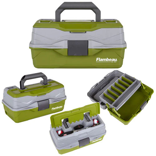 flambeau 1 tray green tackle box Flambeau 1 Tray Tackle Box Green/Grey