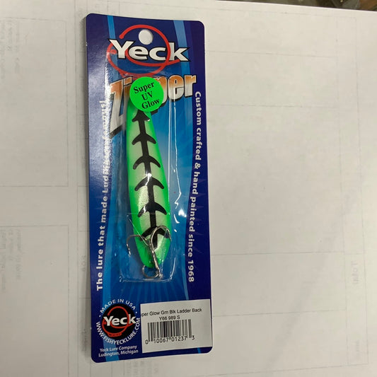 Yeck Zipper Super Glow Green Black Ladder Back