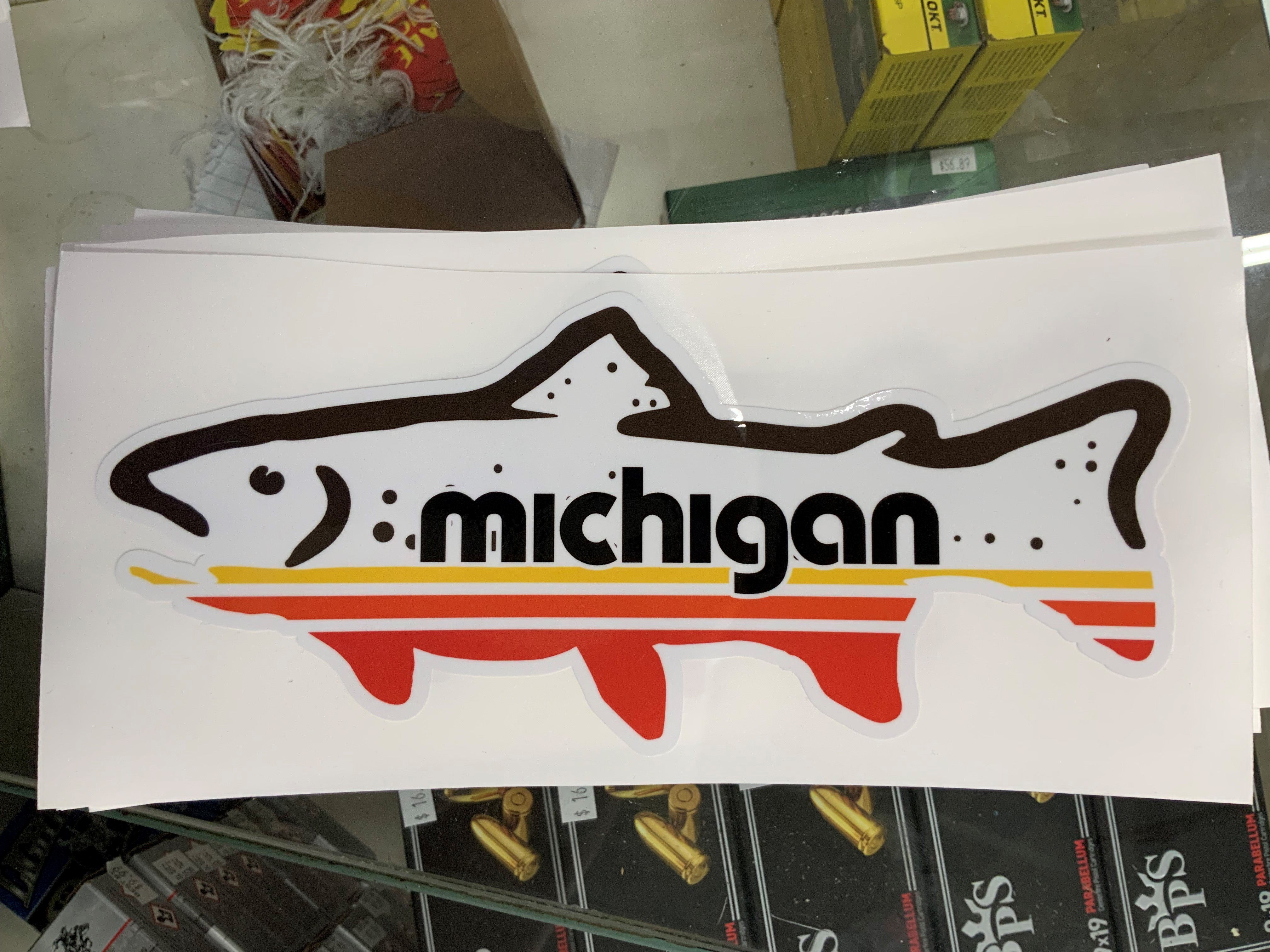 Michigan Fish Sticker – Tangled Tackle Co.