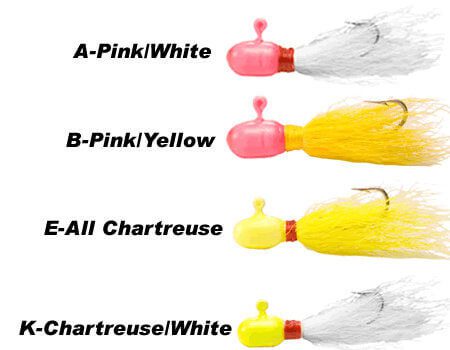 K&E Stopper Lures Pinkie Assorted Hair Jigs SZ 8