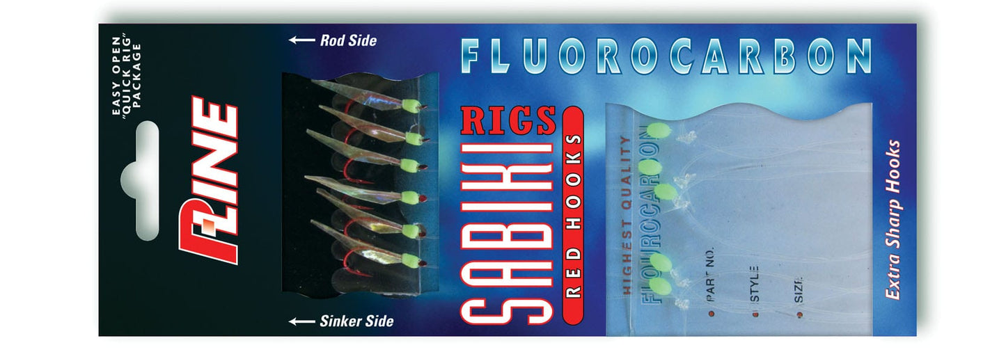 P Line Sabiki Rigs Red Hooks Size 12