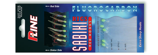 P Line Sabiki Rigs Red Hooks Size 12