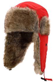 Warm Fur Trapper Ski Hat Russian Ushanka Winter Hats Winter Cap RED