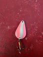 Dons Tackle Casting Spoon 1/2 oz Pink White Stripe White Back