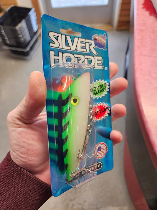 Silver Horde 5 w/Rattle Glow/Green w/Black Ladder