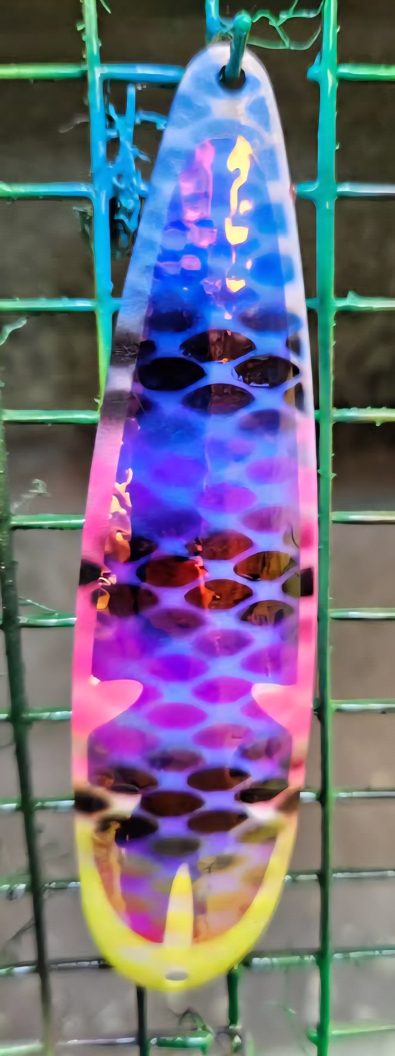 Doc's Custom Magnum Trolling Spoon Melted Crayons