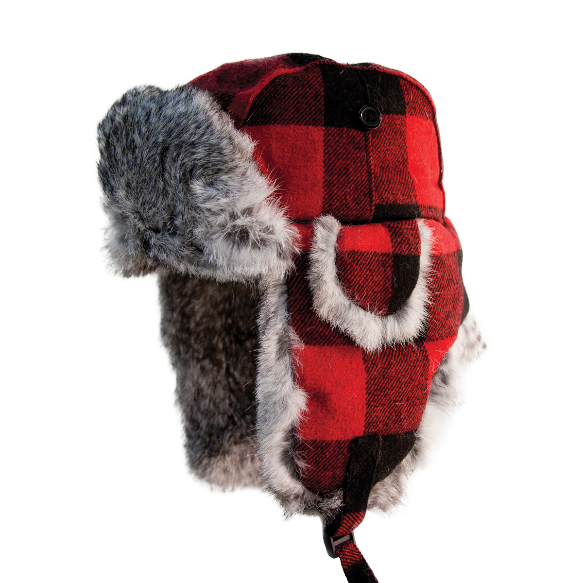 Eskimo Plaid Alaskan Fur Hat