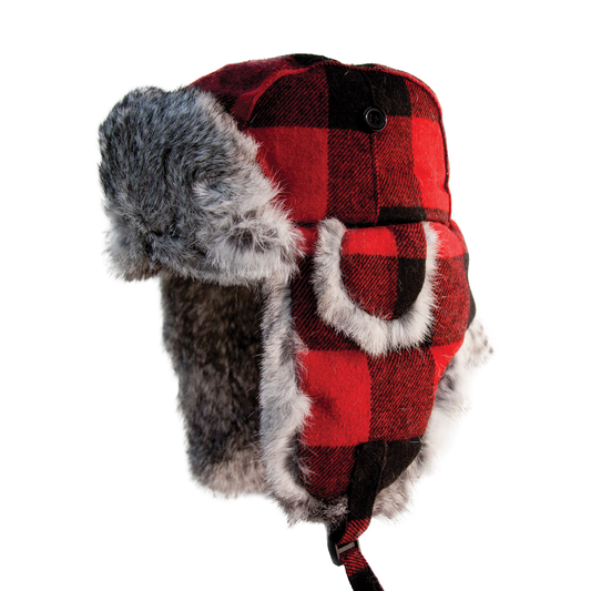 Eskimo Plaid Alaskan Fur Hat