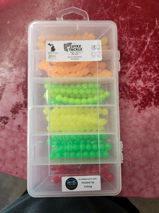 Lutke Tackle Salmon/Steelhead Soft Bead Mixed Box 10mm