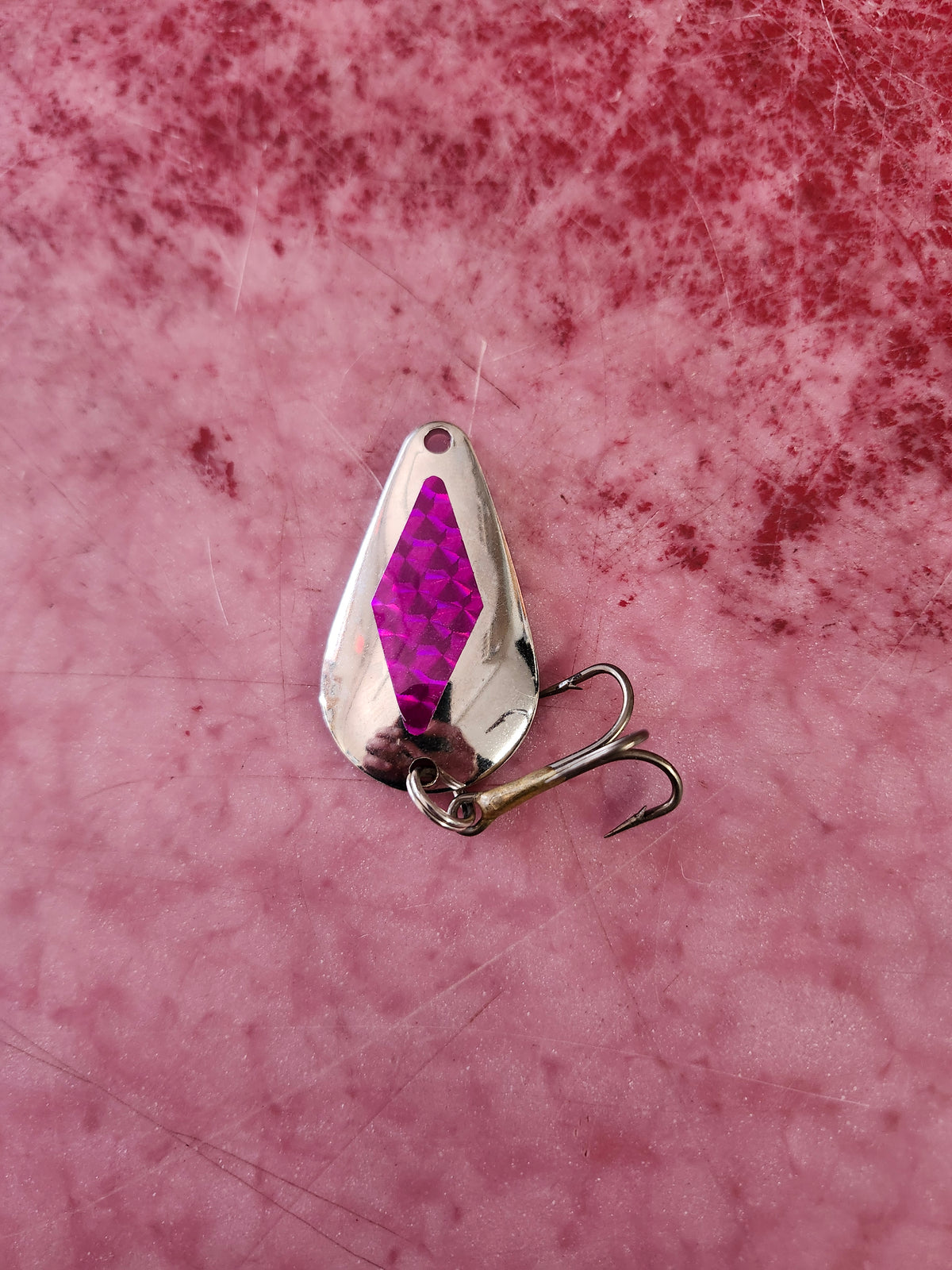 Dons Tackle Casting Spoons 1/2oz Chrome w/ Purple Prism Diamond