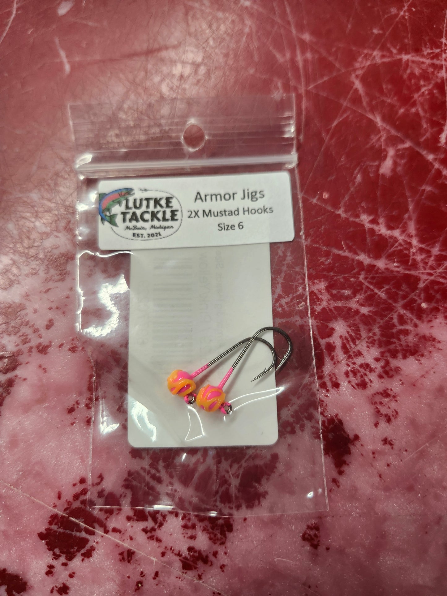 Lutke Tackle Armor Jig Heads Size 6  2PK