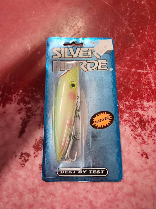 Silver Horde 5 w/Rattle Chartreuse Herring Scale Special