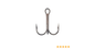 VMC Round Bend Treble High Carbon Steel Size 12 Qty 9