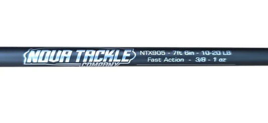 Nova Tackle NTX905 7'6" 10-20Lb Fast Action Spinning Rod Carbon Fiber Handle