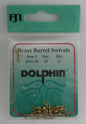 Dolphin Brass Barrel Swivels Sz:10 Qty:12 2101-10