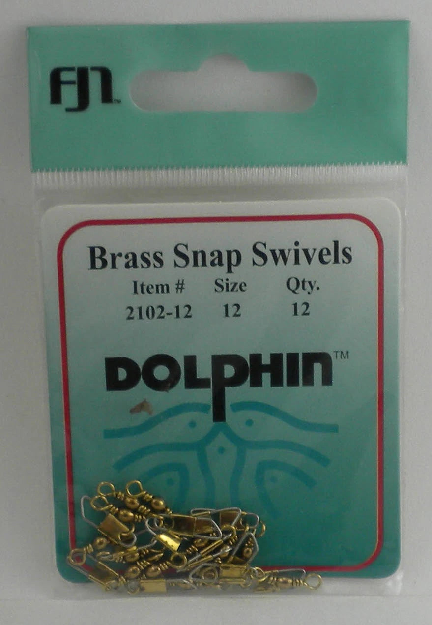 Dolphin Brass Snap Swivels Sz:10 Qty:12 2102-12