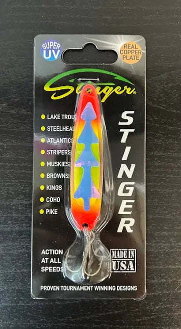 Stinger Trolling Spoon Fireball UV Silver Plated