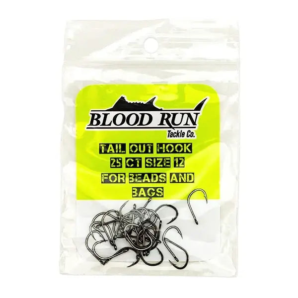 Blood Run Tail Out Hooks 25CT
