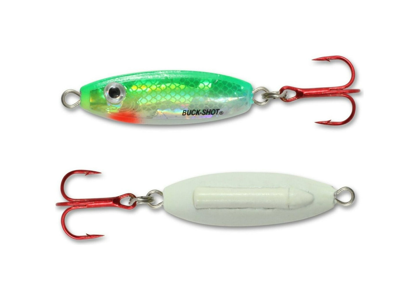 Northland BUCK-SHOT RATTLE SPOON 3/8 OZ SUPER-GLO PERCH