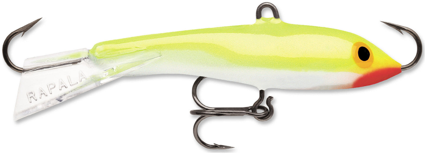 Rapala Jigging Rap W5 Ice Jigs 2" -  SILVER FLUORESCENT CHARTREUSE