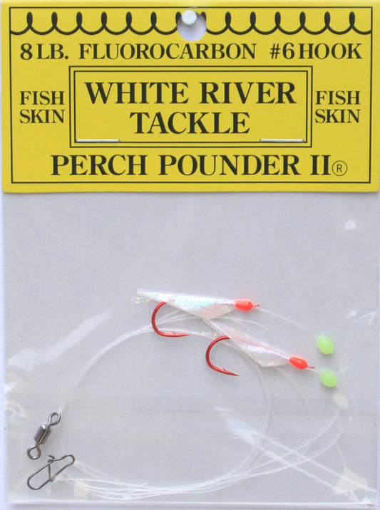 White River Tackle -Perch Pounder II Pearl & Red Size 6 Hook