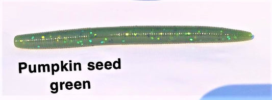 Boxer Baits 5" Hawg Food "Pumpkin Seed Green"