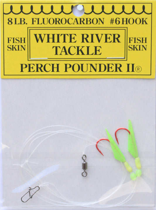 White River Tackle -Perch Pounder II Glow/Chartreuse Size 6 Hook