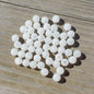 Purple Taco Cateye Beads 8mm White Frost 50 pk 218