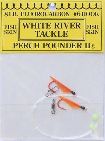 Perch Pounders Orange an black size 8 hook