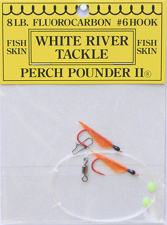 White River Tackle - Perch Pounder orange/black Head #6 Hook PPII-#6H-09