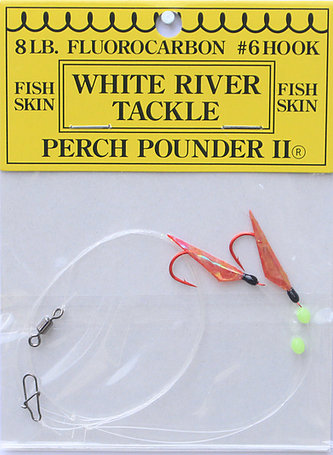 White River Tackle -  Perch Pounder II Black & Red Size 8 Hook PPII-#8H-07