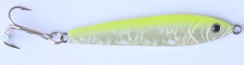 White River Tackle Luna Jigging Spoon 1oz Glow Ghost