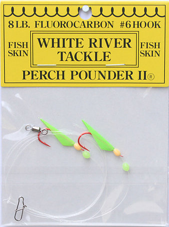 White River Tackle - Perch Pounder Glow/Orange Head Size 6 Hook PPII-#6H-16