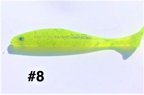 Boxer Baits 5" Paddle Tail Dirt Scent Hook Slot #8