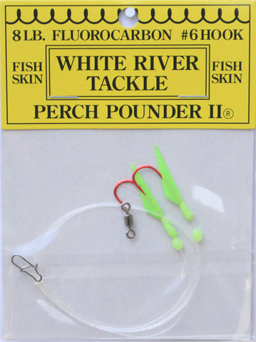 White River Tackle -  Perch Pounder II Glow & Glow Size 6 Hook