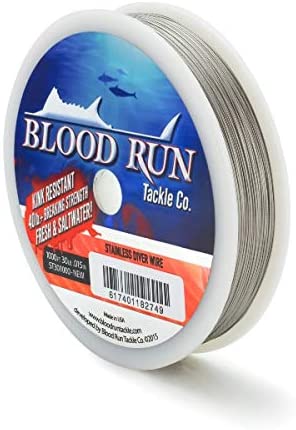 Blood Run Stainless Steel Diver Trolling Line 30lb, 1000ft.