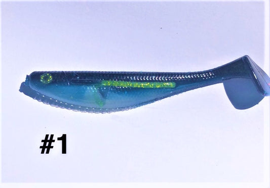 Boxer Baits 5" Paddle Tail Dirt Scent Hook Slot #1