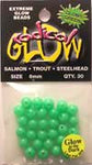 Radical Glow Beads Size 6mm Qty 30 Lime Green 50613