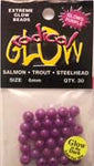 Radical Glow Beads Size 6mm Qty 30 Purple 50614