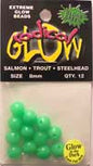 Radical Glow Beads Size 8mm Qty 12 Lime Green 50813
