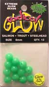 Radical Glow Beads Size 8mm Qty 12 Lime Green 50813