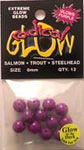 Radical Glow Beads Size 8mm Qty 12 Purple 50814